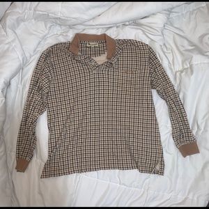 Collared long sleeve top